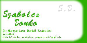 szabolcs donko business card
